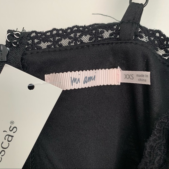 NWT Franchesca’s black midi bodycon lace dress XXS - Picture 5 of 6